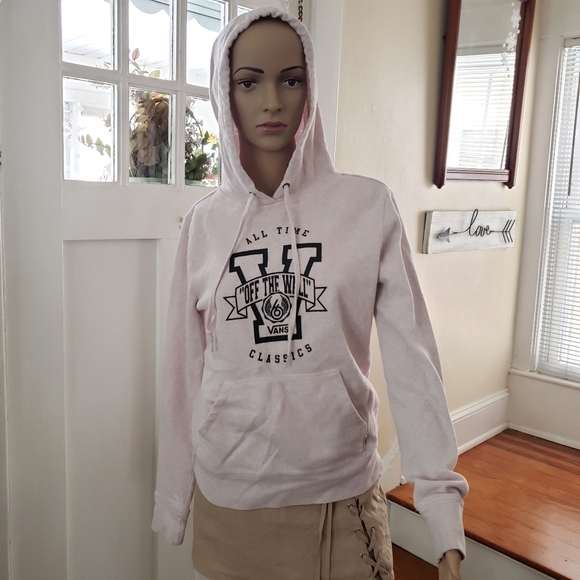VANS  Pearl Pink Sweatshirt Hoodie sz M - Picture 1 of 4